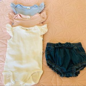 Baby Flutter tops with Shorts